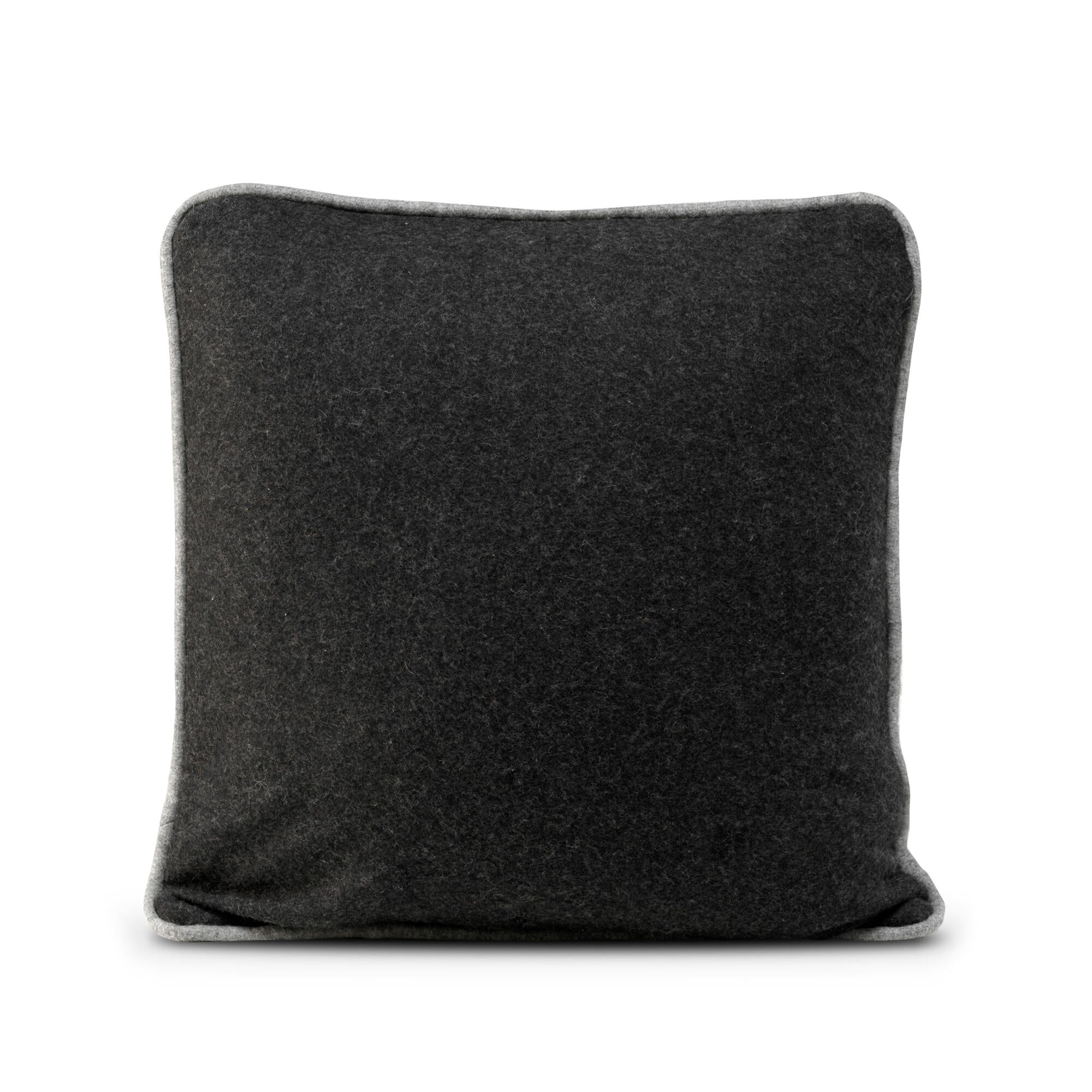 Piping felt Funda de cojín decorativo 50x50 cm Negro