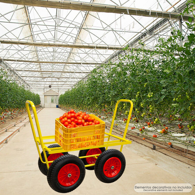 Carretilla invernadero sin ruedas, carretilla invernadero, carro recoleccion invernadero, carro invernadero,