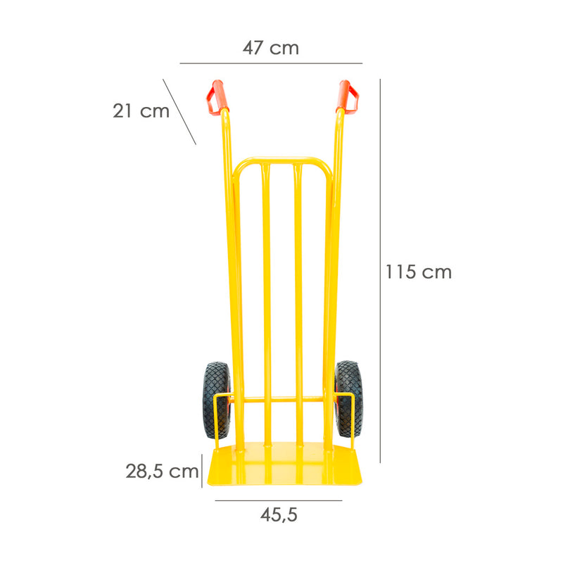 Carretilla almacen / sacos  ruedas neumaticas llantas plástico