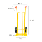 Warehouse sack truck / pneumatic tires plastic rims