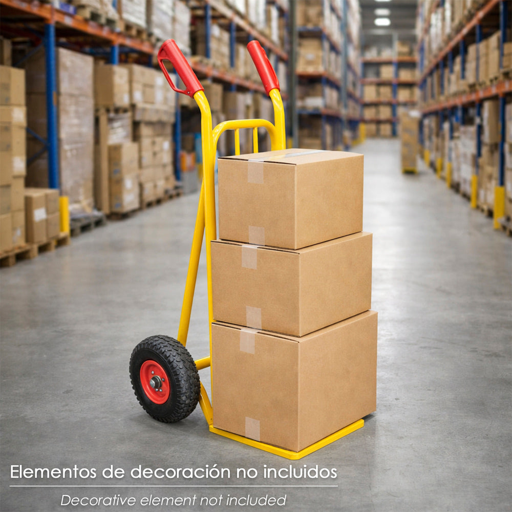 Warehouse sack truck / pneumatic tires plastic rims