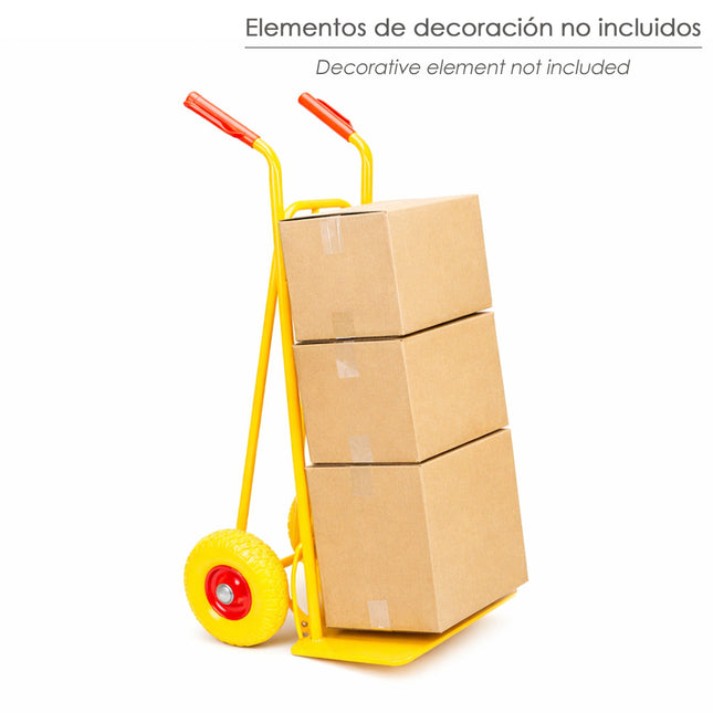 Carretilla almacen / sacos con pala abatible ruedas macizas llantas de plástico