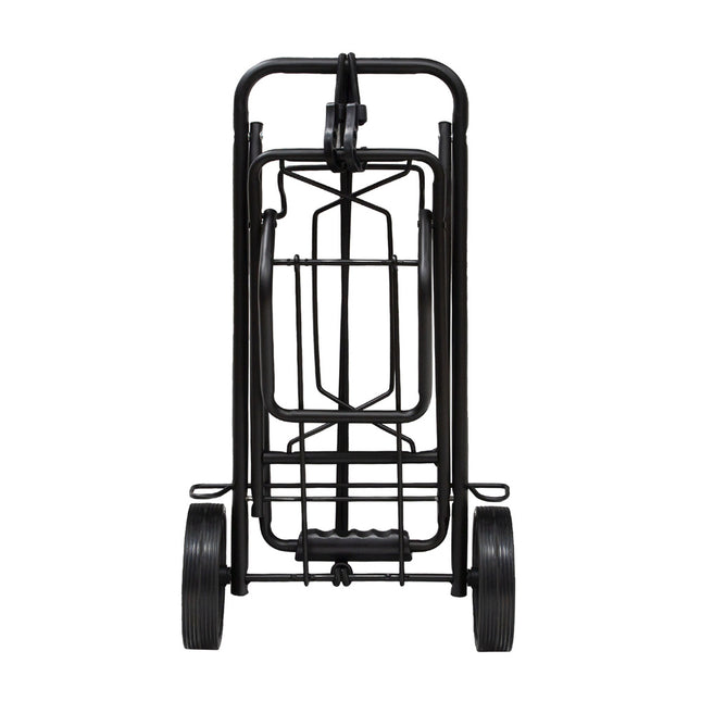 Carretilla plegable metalica de carga - porta maletas con cuerda elastica 93,5x33x44 cm. carro de transporte 50 kg