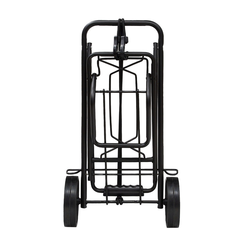 Carretilla plegable metalica de carga - porta maletas con cuerda elastica 93,5x33x44 cm. carro de transporte 50 kg