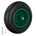 Pneumatic wheelbarrow wheel for construction/garden wheelbarrow, plastic rim, ø 20 mm axle, garden wheelbarrow wheel, greenhouse cart