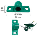 Cojinete metal para carretilla obra verde