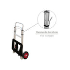 Carretilla plegable aluminio plegable 90 kg.