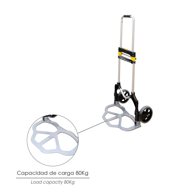 Carretilla plegable aluminio portatil   80 kg