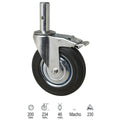 Rueda industrial andamio (macho) 200 mm