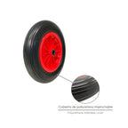 Puncture-proof greenhouse wheelbarrow wheel, polyurethane, plastic rim, ø 360 mm axle ø 20 mm