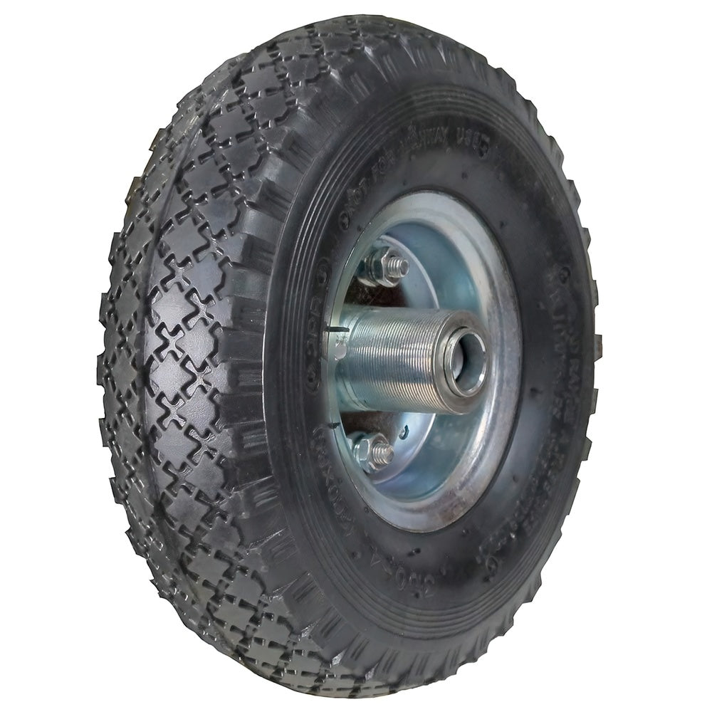 Rueda carretilla almacén / sacos  neumática llanta galvanizada eje descentrado ø 20 mm