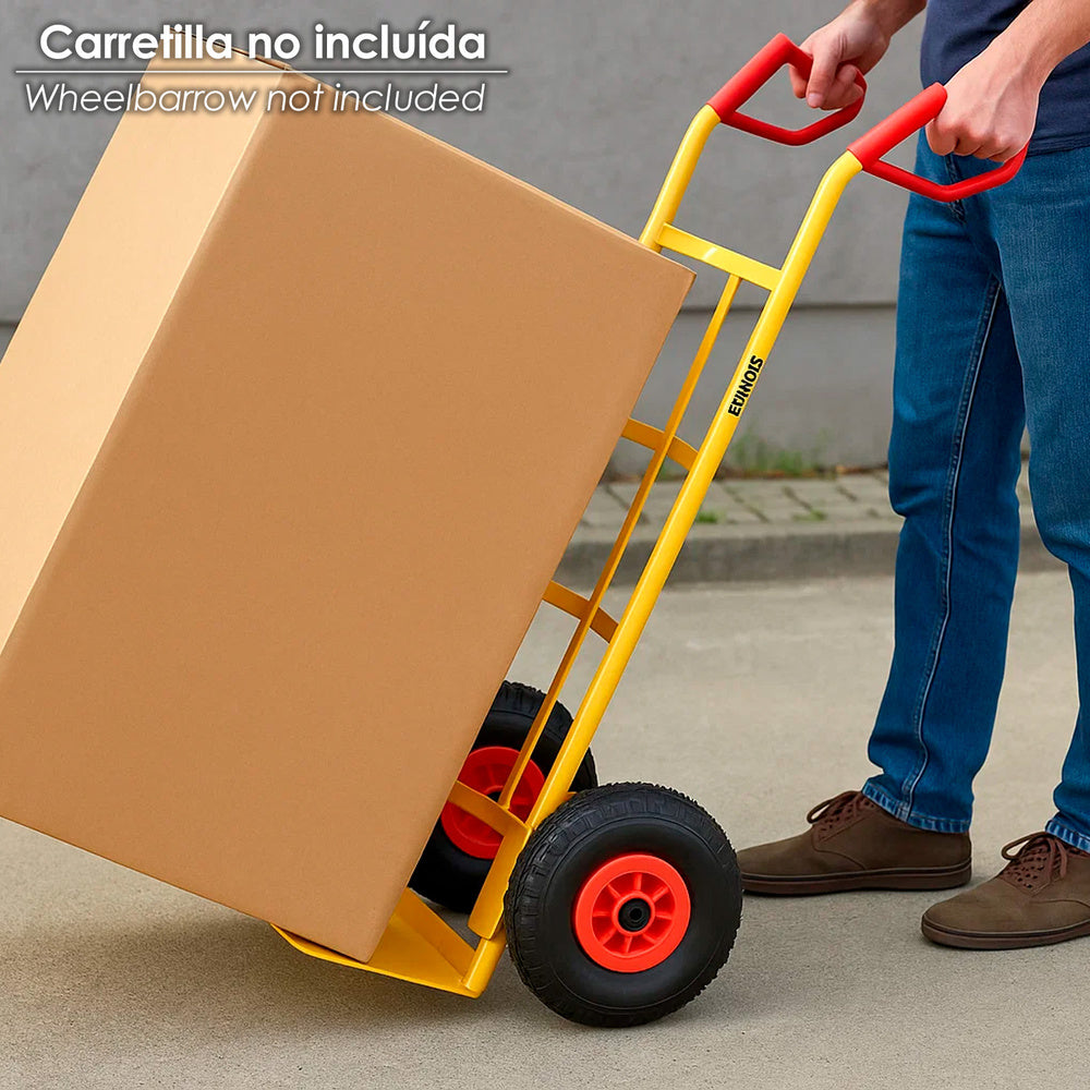 Rueda carretilla almacén / sacos  neumática llanta plástico 20 mm