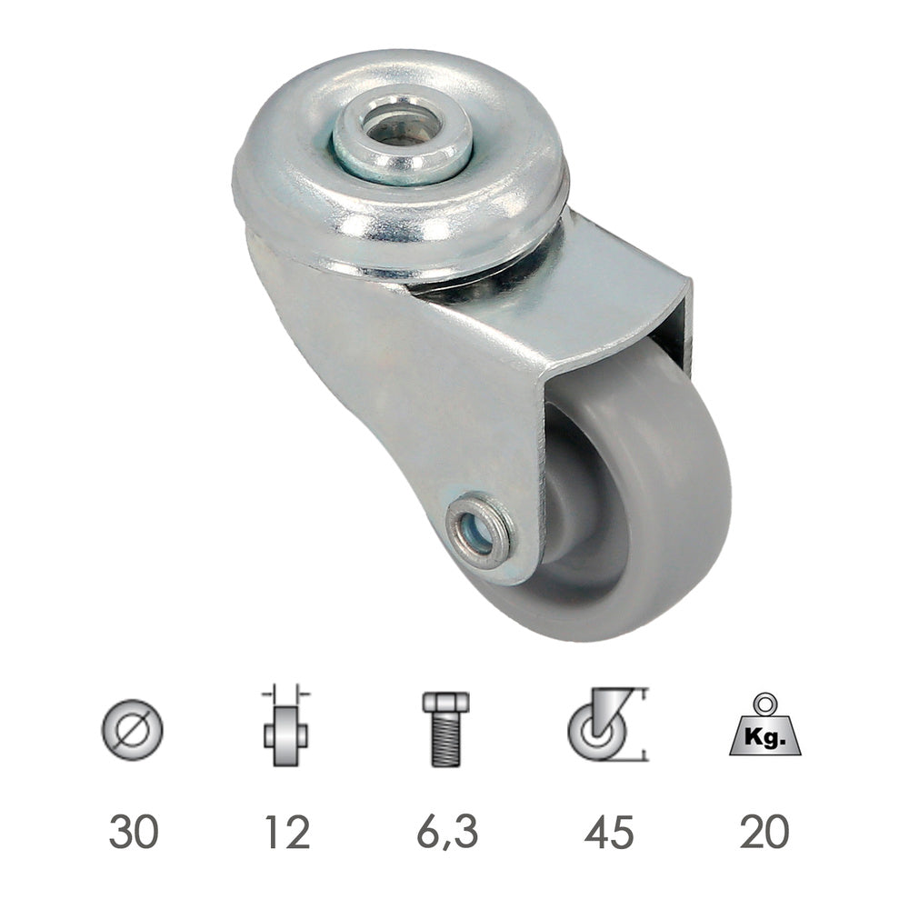 Domestic wheel ø 30 mm through hole ø 6.3 mm