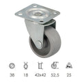 Domestic wheel ø 38 mm with 42x42 mm plate