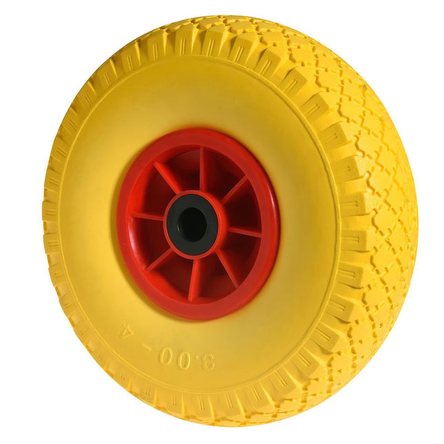 Rueda carretilla almacen / sacos  maciza llanta plástico  20 mm