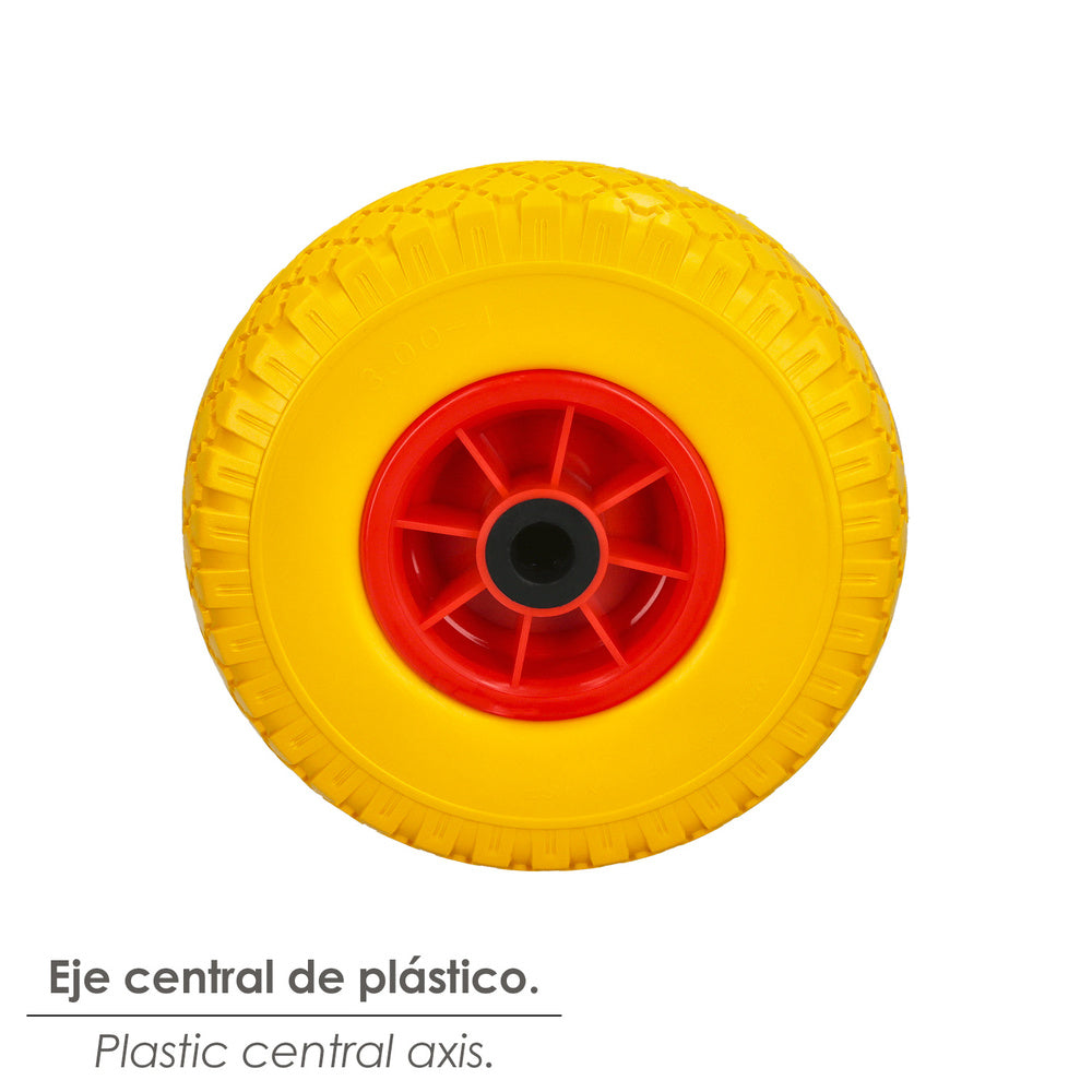 Rueda carretilla almacén / sacos  maciza llanta plástico  20 mm
