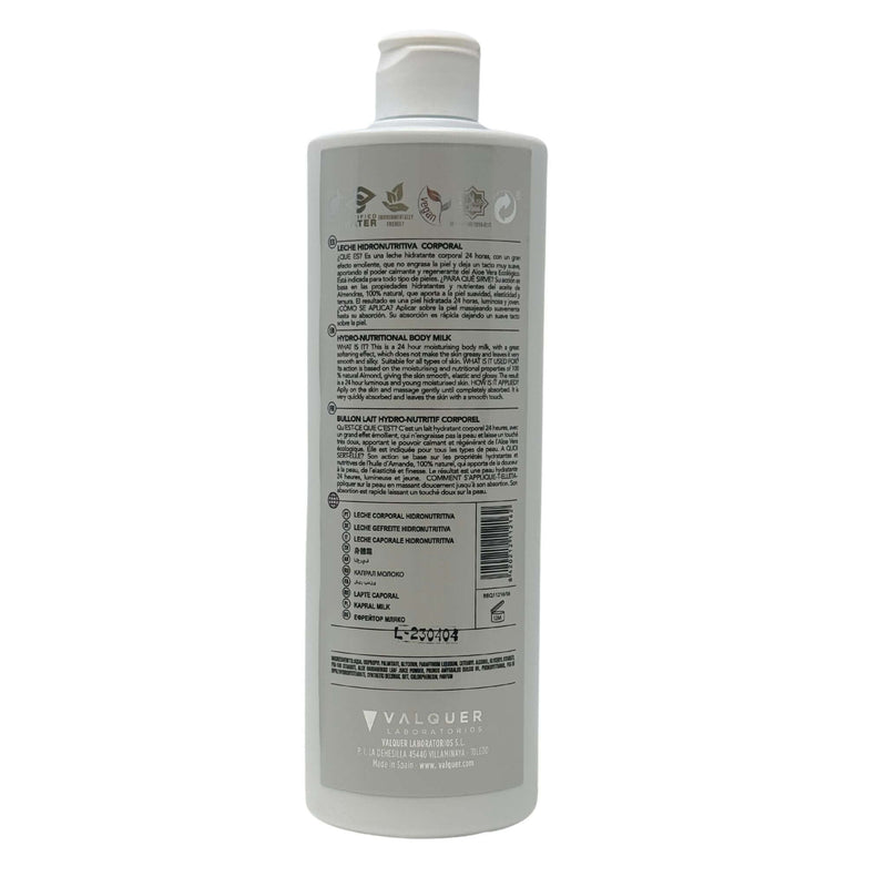 Leche corporal hidronutritiva 24h para piel seca y suave