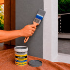 Pintura impermeabilizante con fibras para exteriores / interiores 750 ml. Color gris