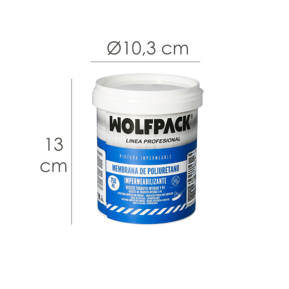 Pintura impermeabilizante membrana transparente para exteriores / interiores 750 ml. Color transparente