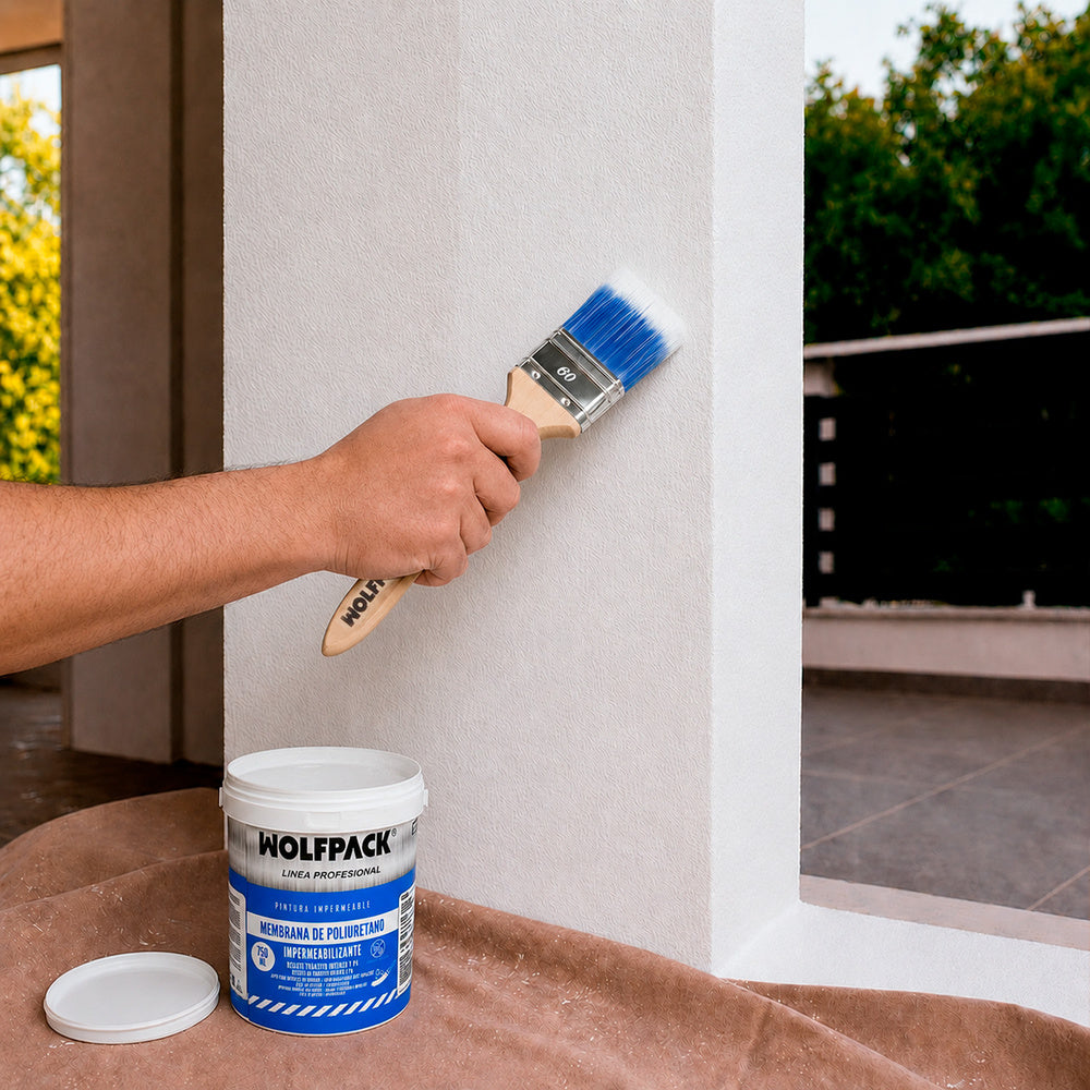 Pintura impermeabilizante membrana transparente para exteriores / interiores 750 ml. Color transparente