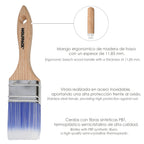 Paletina profesional plus ancho 30 mm cerdas sintéticas pbt, mango madera haya ergonómico, brocha pintor, pincel pintura