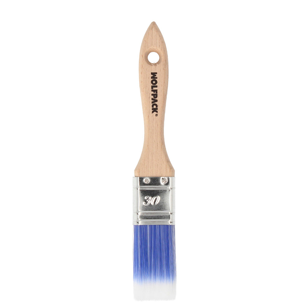 Professional brush plus, 30 mm wide, PBT synthetic bristles, ergonomic beech wood handle, painter's brush, paint brush