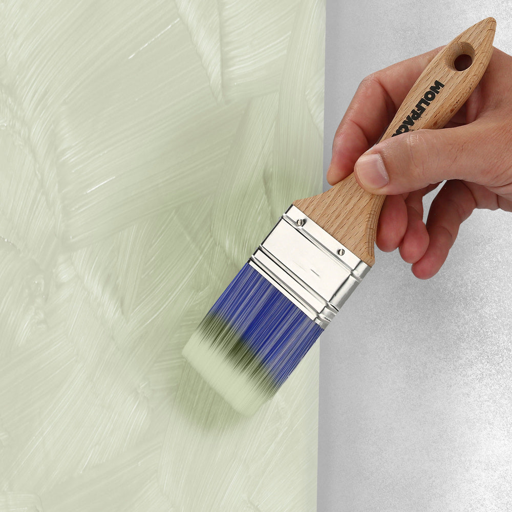 Professional brush plus, 30 mm wide, PBT synthetic bristles, ergonomic beech wood handle, painter's brush, paint brush