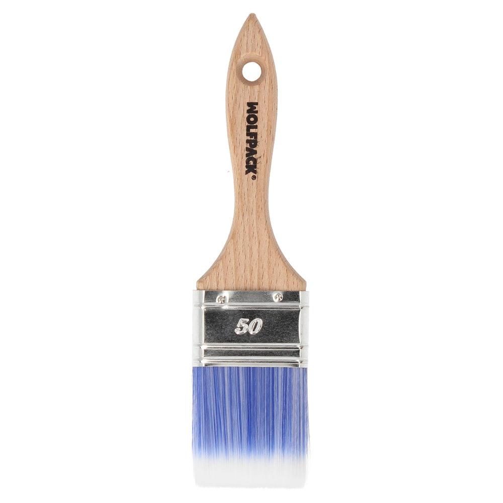 Trincha profissional plus largura 50 mm cerdas sintéticas pbt, cabo madeira faia ergonómico, trincha de pintor, pincel de pintura