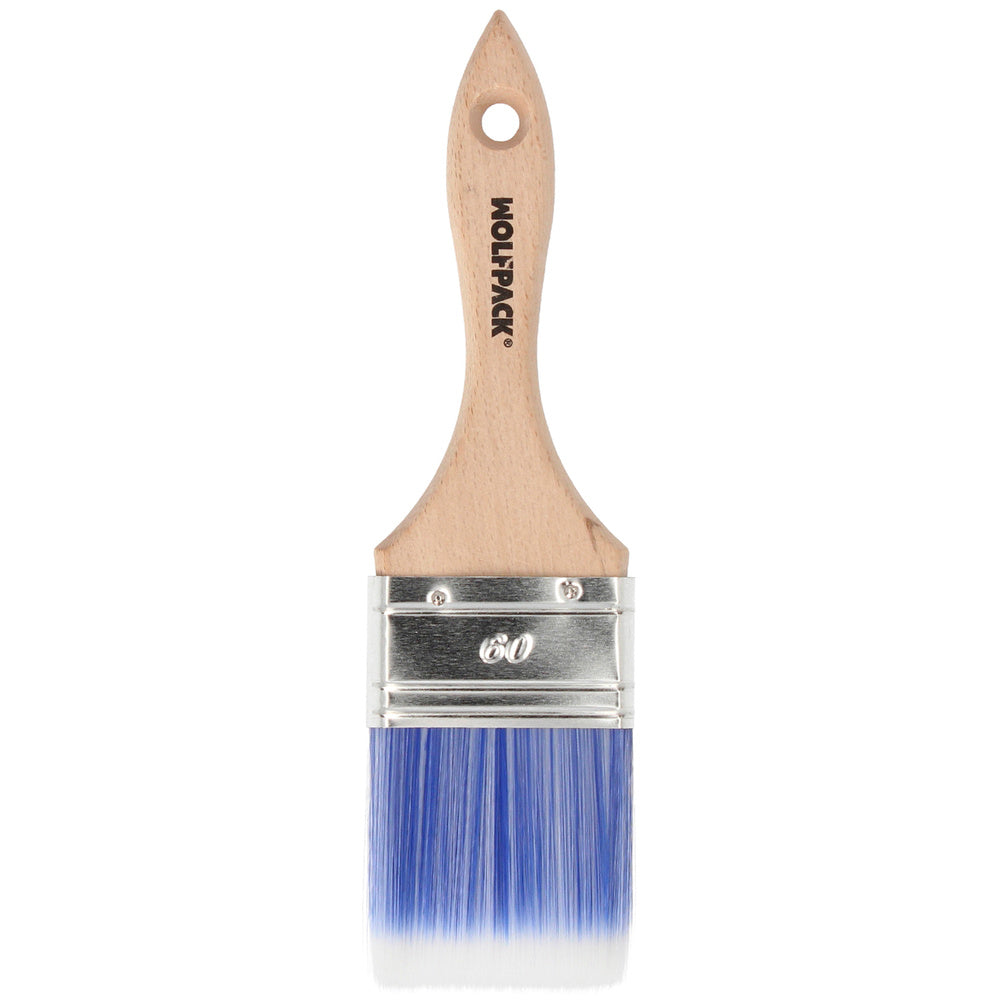 Trincha profissional plus, 60 mm de largura, cerdas sintéticas PBT, cabo ergonómico em madeira de faia, pincel de pintor