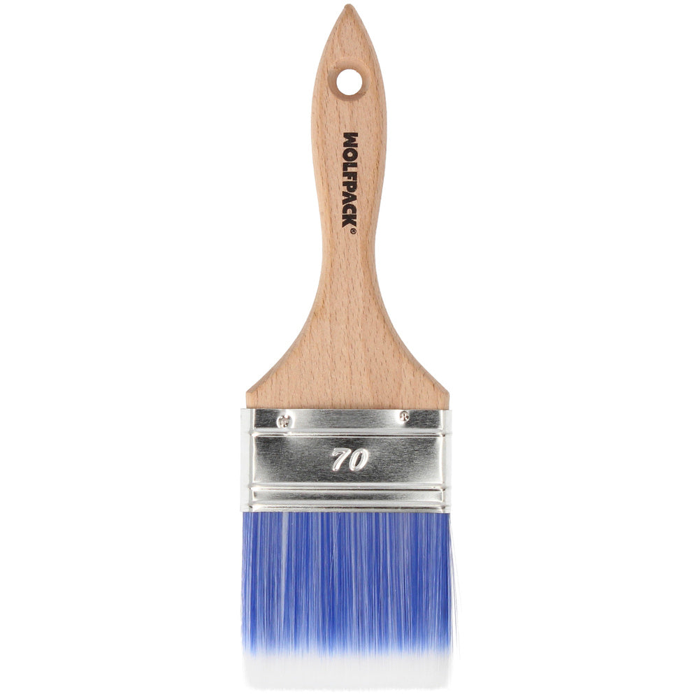 Trincha profissional Plus, 70 mm de largura, cerdas sintéticas PBT, cabo de madeira de faia ergonómico, pincel de pintor, pincel de pintura
