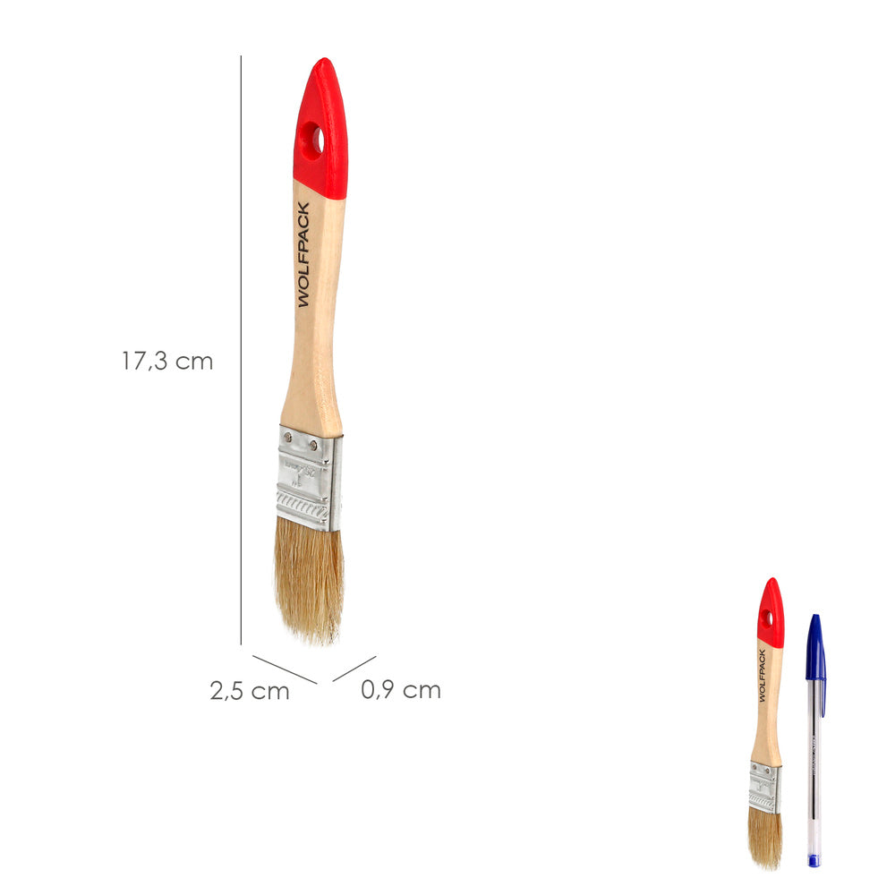 Double white bristle DIY flat brush No. 15 (bristle width 25 mm)