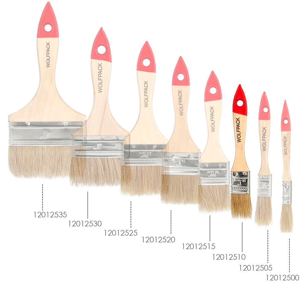Double white bristle DIY flat brush No. 15 (bristle width 25 mm)
