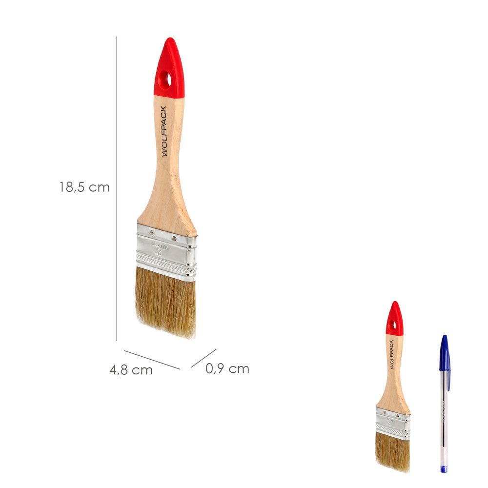 Brico Flat Paint Brush, double white bristle, No. 21 (bristle width 50 mm)
