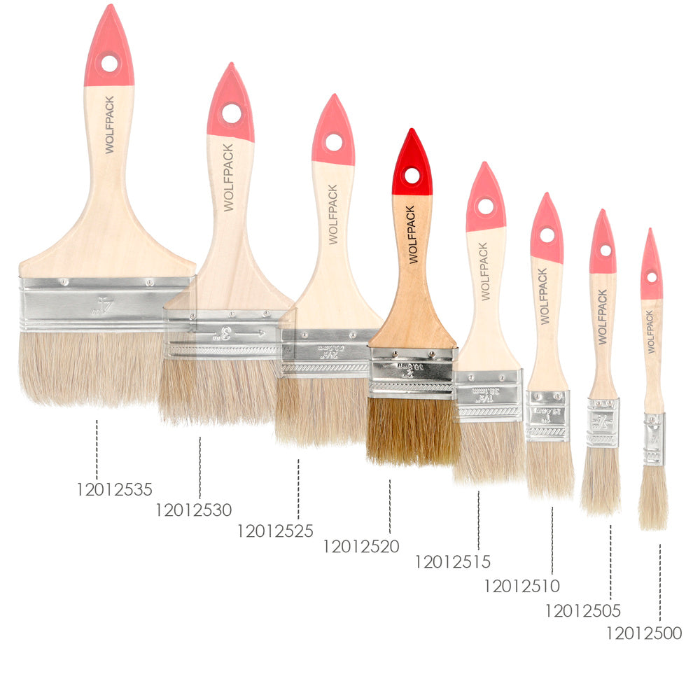 Brico Flat Paint Brush, double white bristle, No. 21 (bristle width 50 mm)