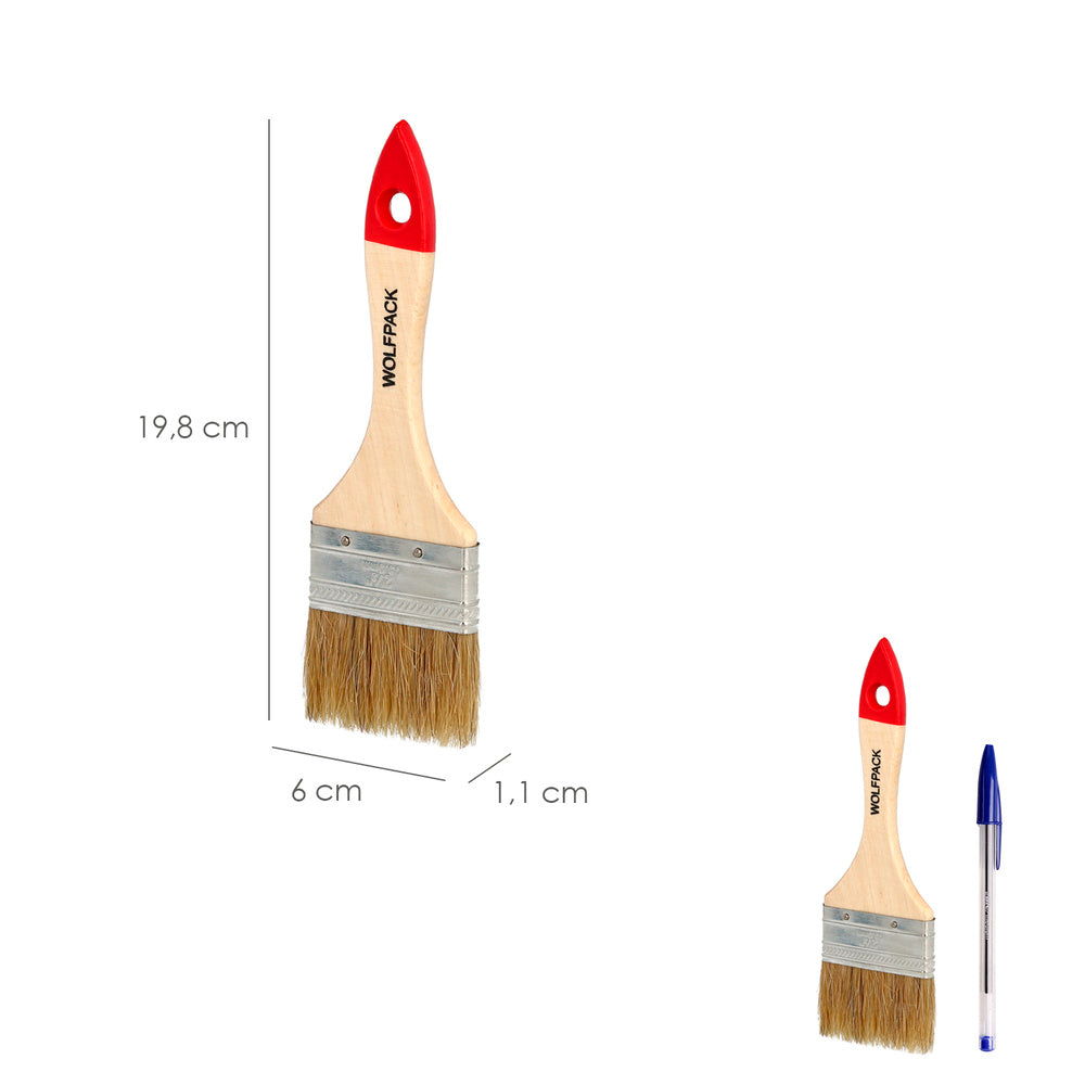 No. 24 double white bristle DIY flat brush (bristle width 63 mm)