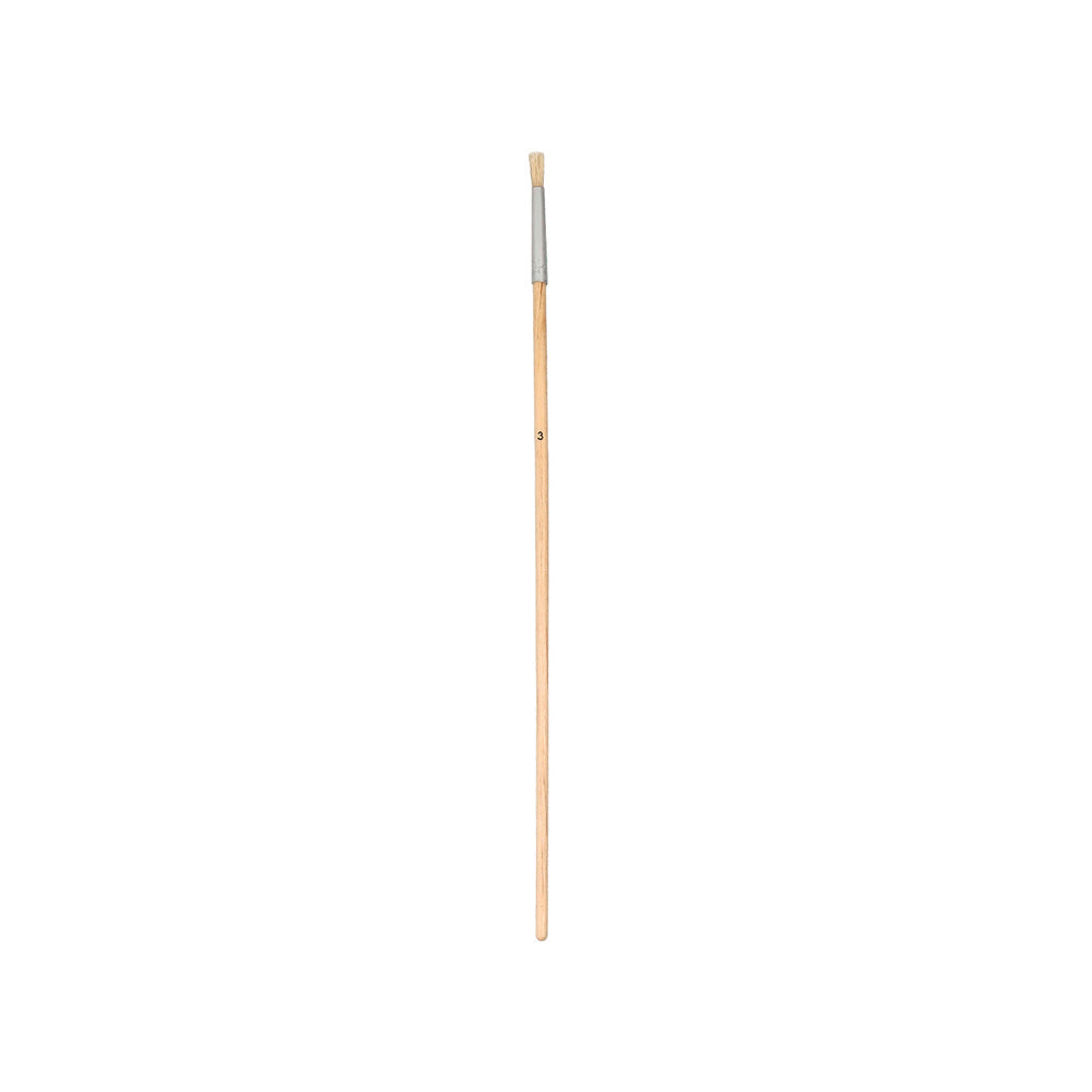 Round DIY brush, white bristle, no. 3