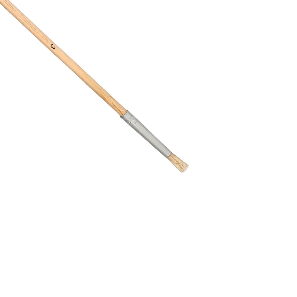 Round DIY brush, white bristle, no. 3