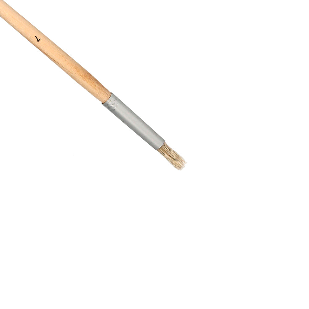 Round DIY paintbrush, white bristle, size 7