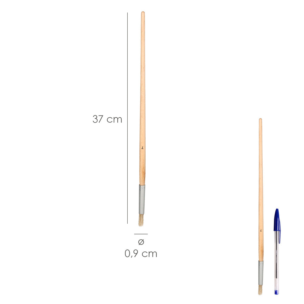 Round DIY paintbrush, white bristle, size 7