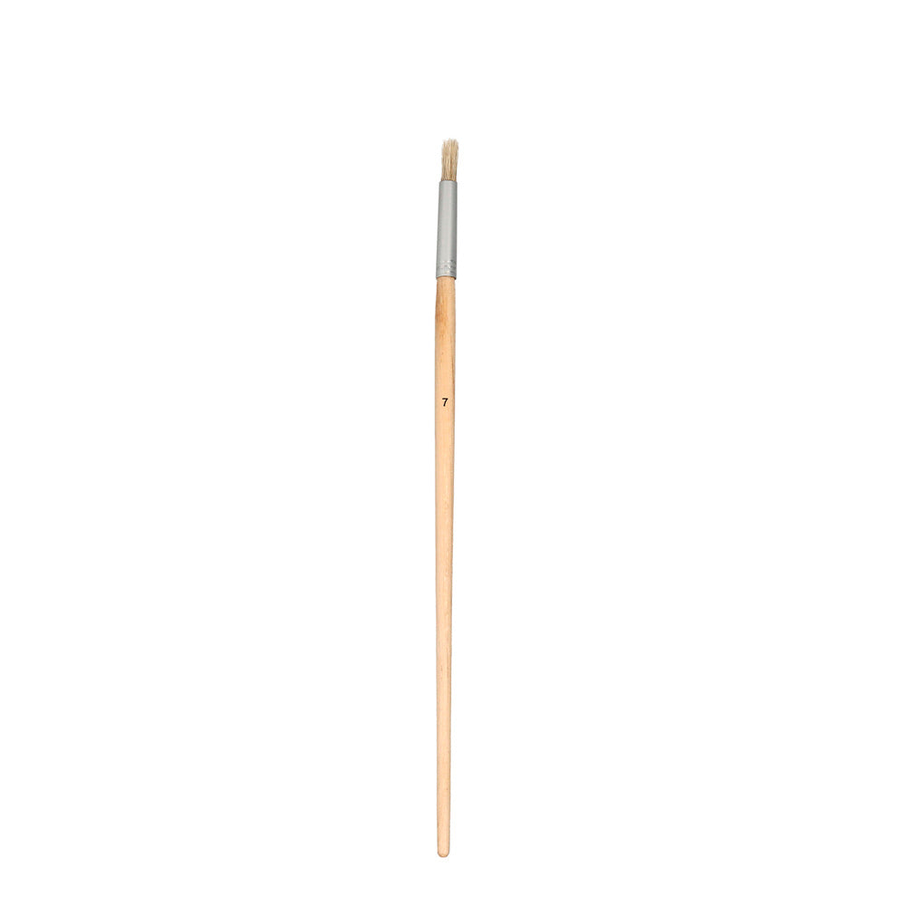 Round DIY paintbrush, white bristle, size 7
