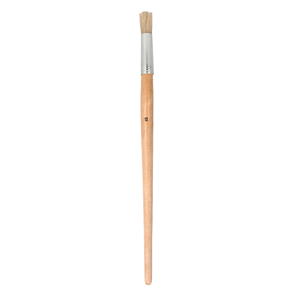 Pincel brico redondo cerda blanca nº12