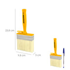 Pincel profissional para tetos 100x30 mm cerda branca. Cabo ergonómico, com gancho. Pincel de pintura, pincel de pintor profissional