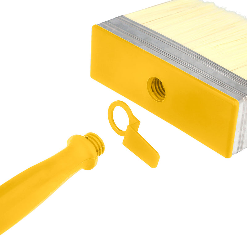 Brocha profesional techos 150x50 mm. cerda blanca. mango ergonomico, con gancho. brocha pintura, brocha pintor profesional