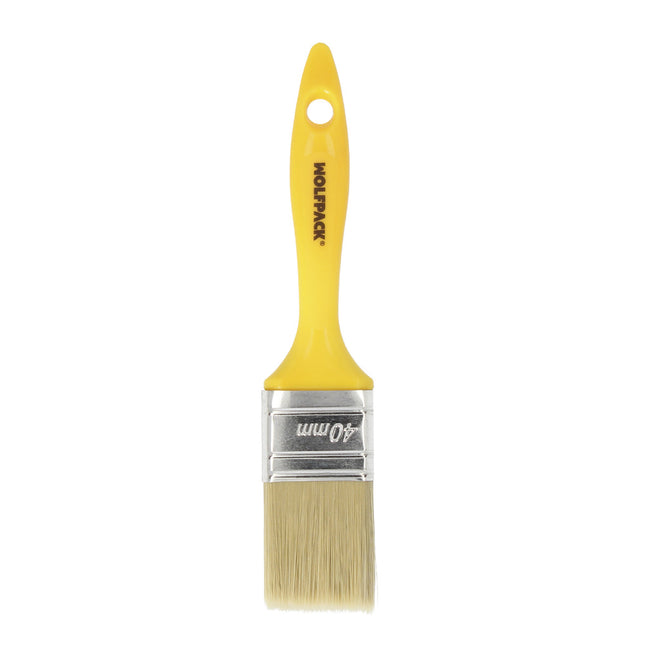 Paletina profesional cerda blanca ancho 40 mm. cerdas naturales mango plástico ergonomico, brocha pintor, pincel pintura