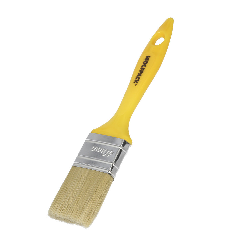 Trincha profissional cerda branca 40 mm cerdas naturais cabo plástico ergonómico, trincha pintor, pincel pintura