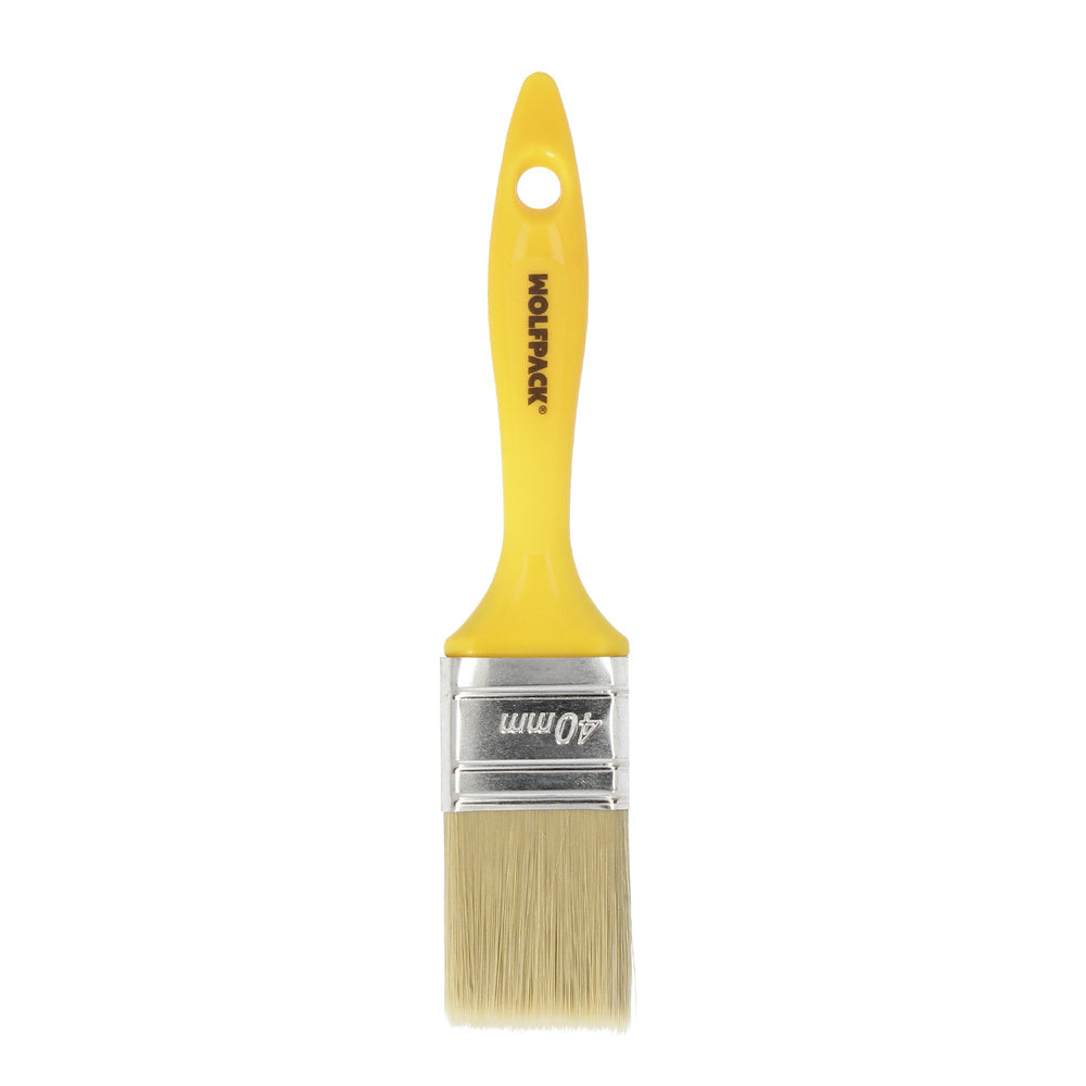 Trincha profissional cerda branca 40 mm cerdas naturais cabo plástico ergonómico, trincha pintor, pincel pintura