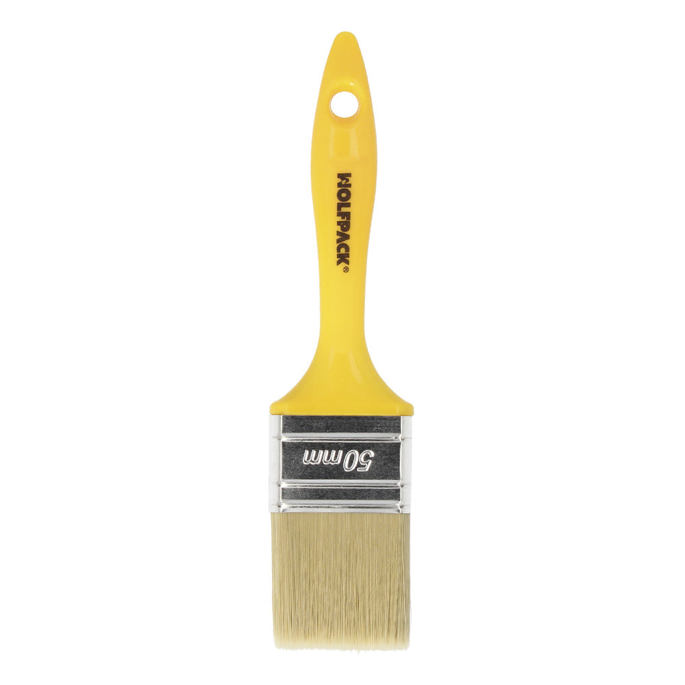 Trincha profissional cerda branca 50mm cerdas naturais cabo plástico ergonómico, pincel pintor, pincel de pintura