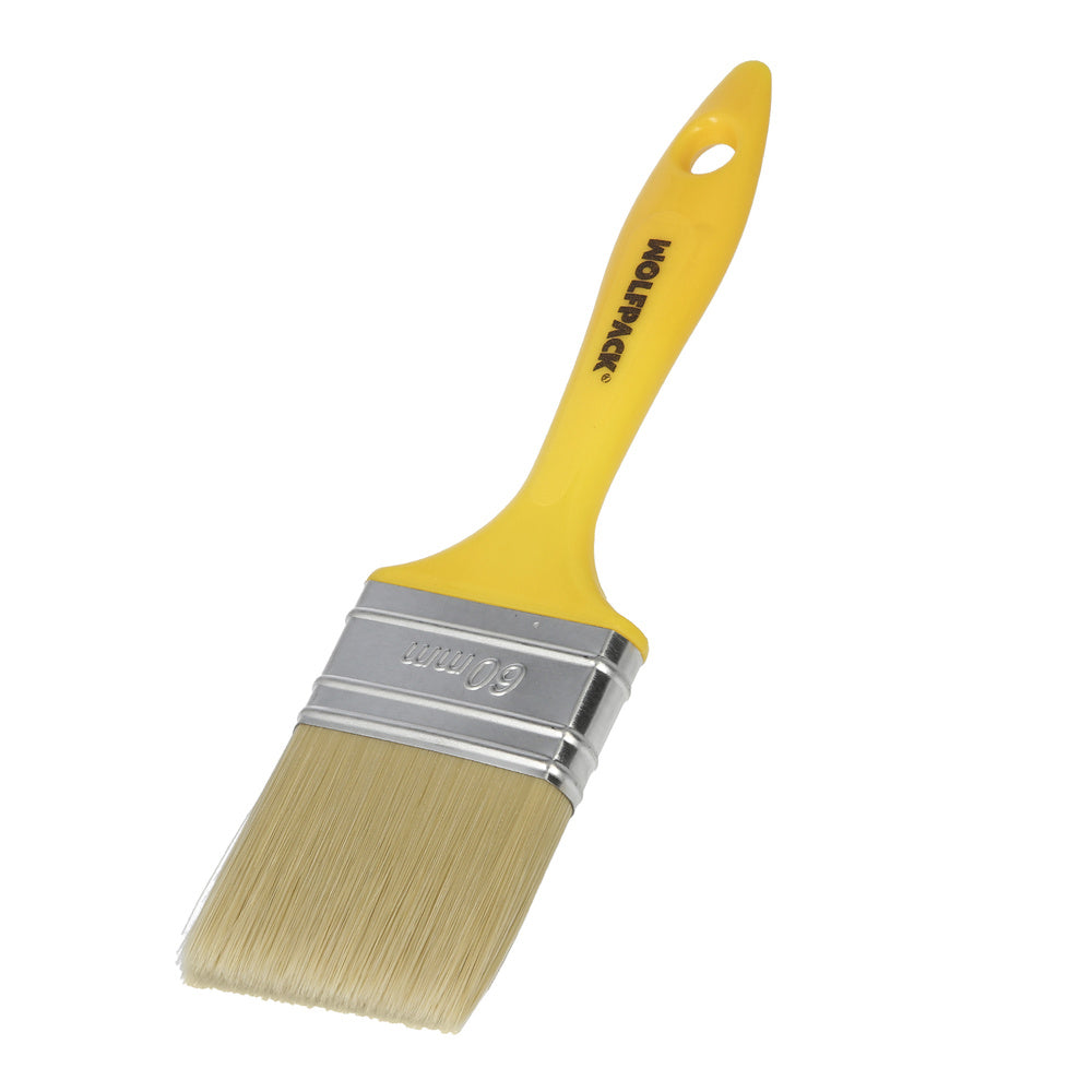 Trincha profissional cerda branca largura 60 mm cerdas naturais cabo plástico ergonómico, trincha de pintor, pincel de pintura