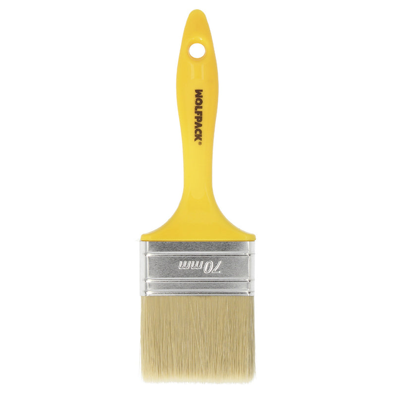 Paletina profesional cerda blanca ancho 70 mm. cerdas naturales mango plástico ergonomico, brocha pintor, pincel pintura