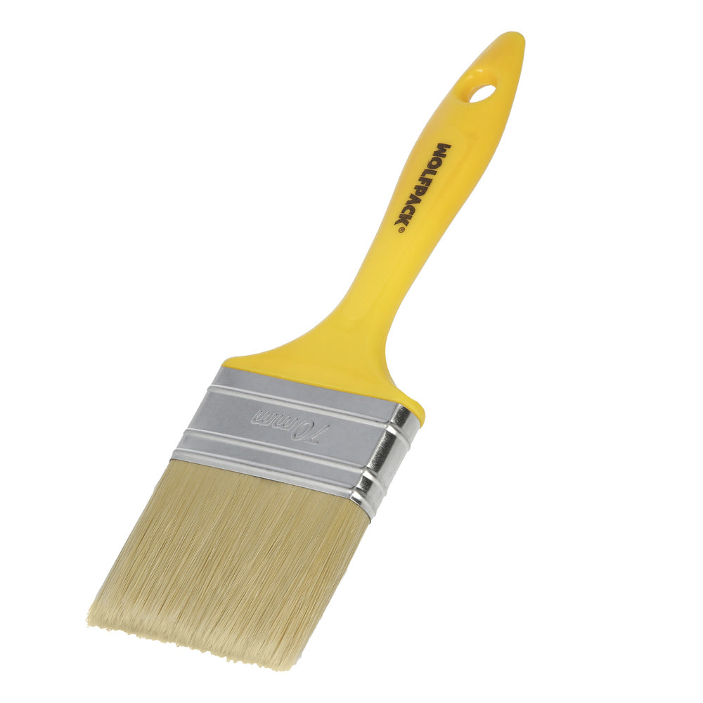 Trincha profissional cerda branca 70 mm largura cerdas naturais cabo plástico ergonómico, trincha de pintor, pincel de pintura